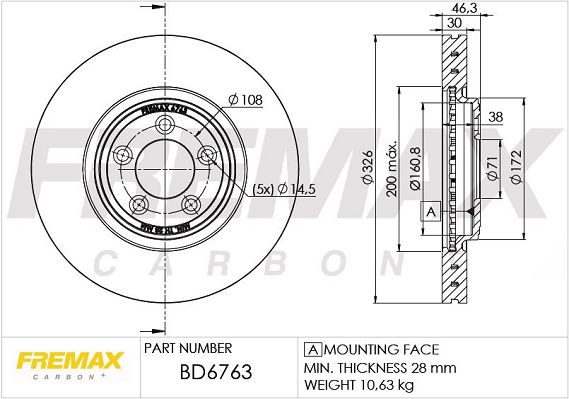 FREMAX Тормозной диск BD-6763