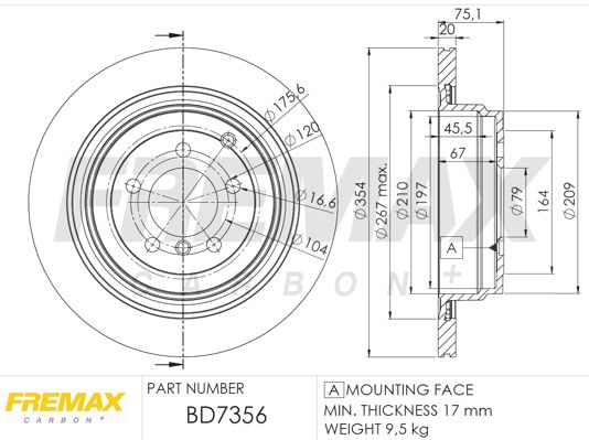 FREMAX Тормозной диск BD-7356