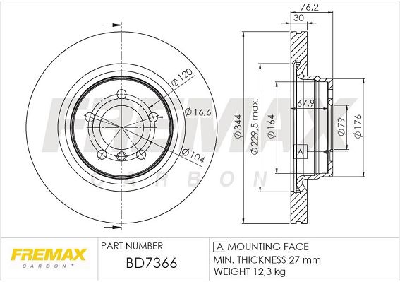 FREMAX Тормозной диск BD-7366