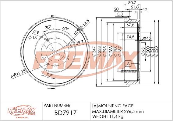 FREMAX Piduritrummel BD-7917