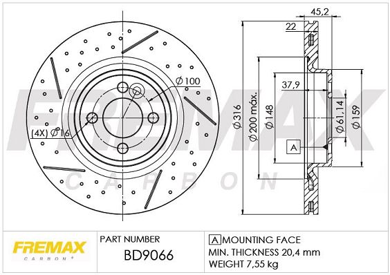 FREMAX Тормозной диск BD-9066