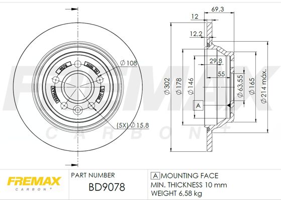 FREMAX Тормозной диск BD-9078