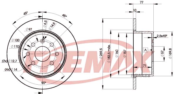 FREMAX Тормозной диск BD-9102