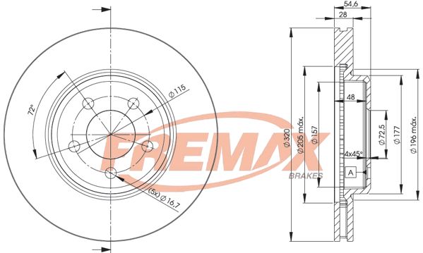 FREMAX Тормозной диск BD-9196