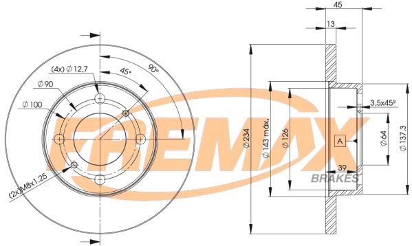 FREMAX Тормозной диск BD-9280