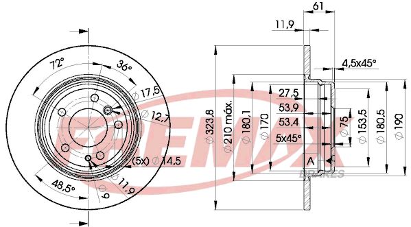 FREMAX Тормозной диск BD-9900