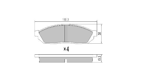 FREMAX Комплект тормозных колодок, дисковый тормоз FBP-0295