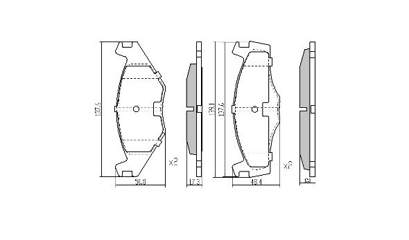 FREMAX Комплект тормозных колодок, дисковый тормоз FBP-0461-01