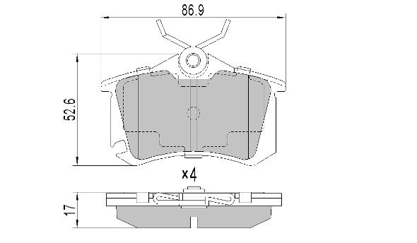 FREMAX Комплект тормозных колодок, дисковый тормоз FBP-0574