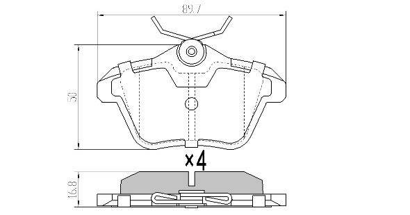 FREMAX Piduriklotsi komplekt,ketaspidur FBP-0894