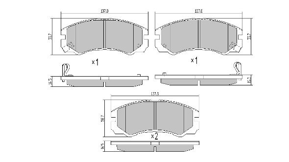 FREMAX Piduriklotsi komplekt,ketaspidur FBP-0978