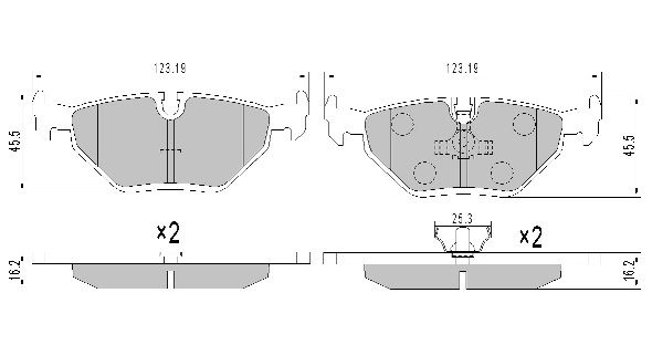 FREMAX Комплект тормозных колодок, дисковый тормоз FBP-1008