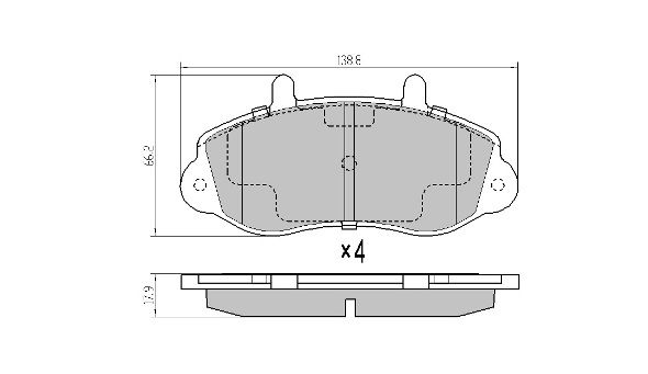 FREMAX Piduriklotsi komplekt,ketaspidur FBP-1140