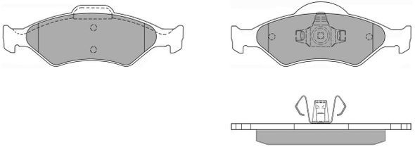 FREMAX Комплект тормозных колодок, дисковый тормоз FBP-1158