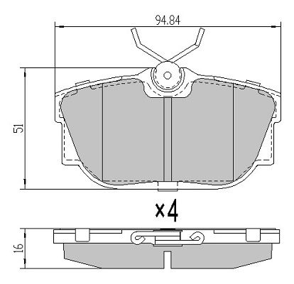 FREMAX Комплект тормозных колодок, дисковый тормоз FBP-1162