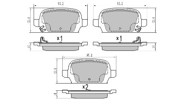 FREMAX Комплект тормозных колодок, дисковый тормоз FBP-1209