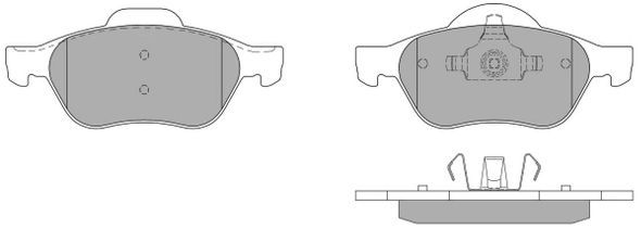 FREMAX Комплект тормозных колодок, дисковый тормоз FBP-1251