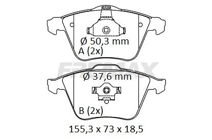 FREMAX Piduriklotsi komplekt,ketaspidur FBP-1303