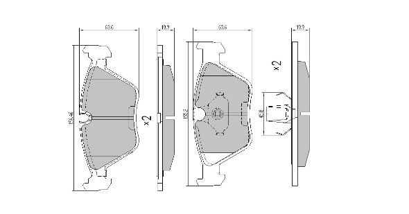 FREMAX Комплект тормозных колодок, дисковый тормоз FBP-1397