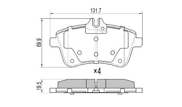 FREMAX Piduriklotsi komplekt,ketaspidur FBP-1398