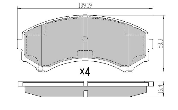 FREMAX Комплект тормозных колодок, дисковый тормоз FBP-1594