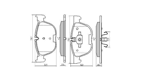 FREMAX Комплект тормозных колодок, дисковый тормоз FBP-1666