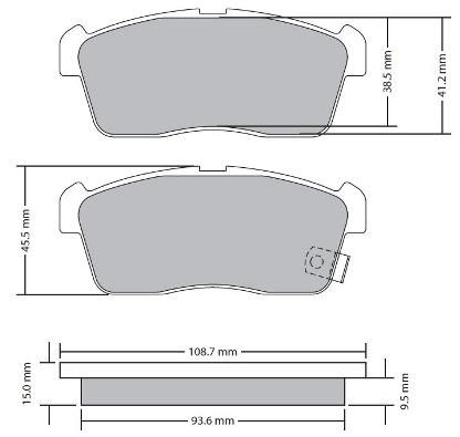 FREMAX Комплект тормозных колодок, дисковый тормоз FBP-1690