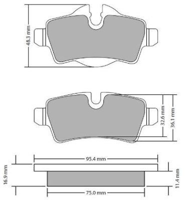 FREMAX Комплект тормозных колодок, дисковый тормоз FBP-1714