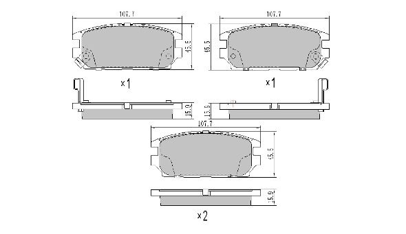 FREMAX Комплект тормозных колодок, дисковый тормоз FBP-1752