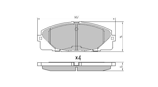 FREMAX Комплект тормозных колодок, дисковый тормоз FBP-1761