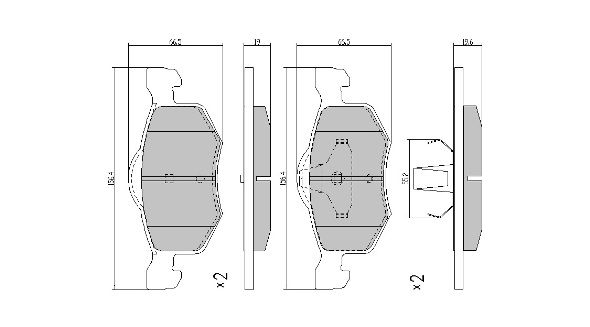 FREMAX Комплект тормозных колодок, дисковый тормоз FBP-1786