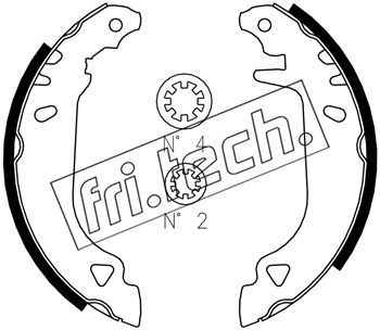 FRI.TECH. Piduriklotside komplekt 1034.090S