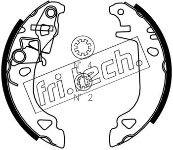 FRI.TECH. Piduriklotside komplekt 1034.094S