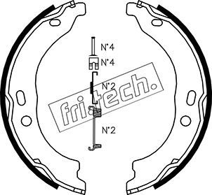 FRI.TECH. Комплект тормозных колодок, стояночная тормозная с 1034.118K