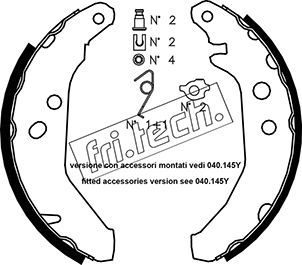 FRI.TECH. Piduriklotside komplekt 1040.129K