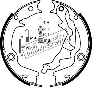 FRI.TECH. Piduriklotside komplekt,seisupidur 1046.223K