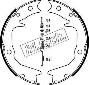 FRI.TECH. Piduriklotside komplekt,seisupidur 1064.177K