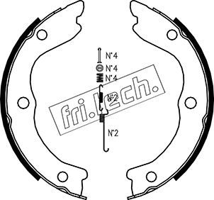 FRI.TECH. Piduriklotside komplekt,seisupidur 1067.196K