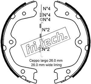 FRI.TECH. Комплект тормозных колодок, стояночная тормозная с 1067.201K