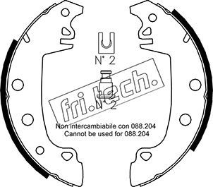 FRI.TECH. Комплект тормозных колодок 1079.187