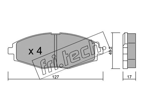 FRI.TECH. Piduriklotsi komplekt,ketaspidur 302.0