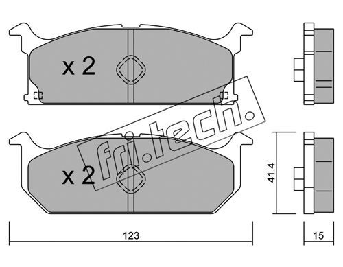 FRI.TECH. Комплект тормозных колодок, дисковый тормоз 431.0