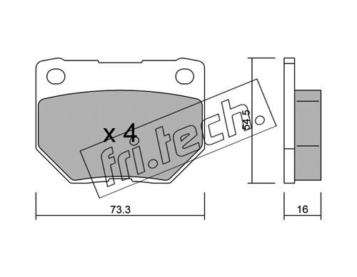 FRI.TECH. Комплект тормозных колодок, дисковый тормоз 510.0