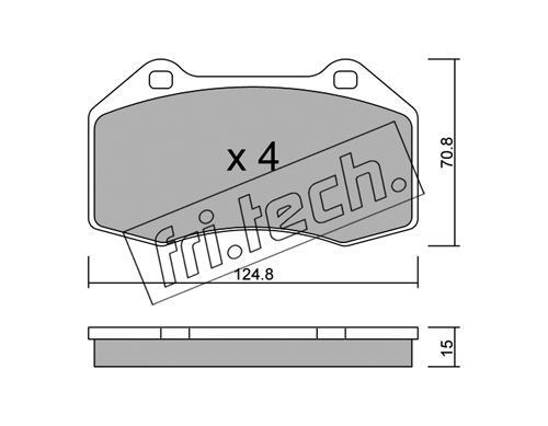 FRI.TECH. Piduriklotsi komplekt,ketaspidur 667.0