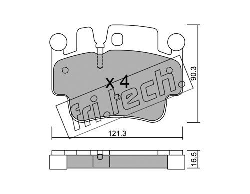 FRI.TECH. Комплект тормозных колодок, дисковый тормоз 673.0