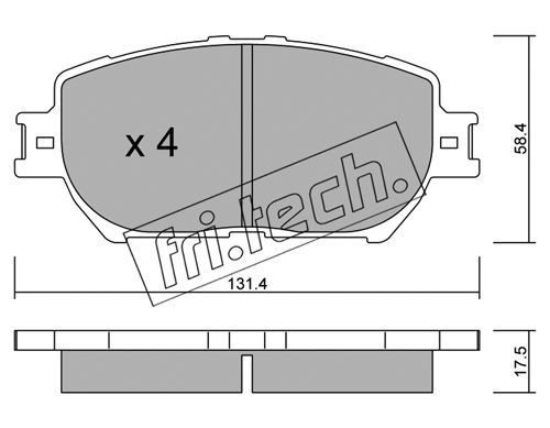 FRI.TECH. Комплект тормозных колодок, дисковый тормоз 767.0