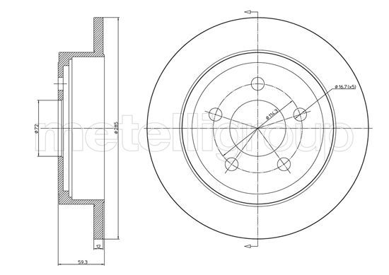 FRI.TECH. Piduriketas BD0873