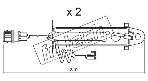 FRI.TECH. Hoiatuskontakt, piduriklotsi kulumine SU.178K