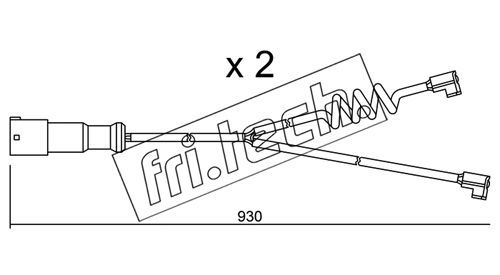 FRI.TECH. Hoiatuskontakt, piduriklotsi kulumine SU.188K