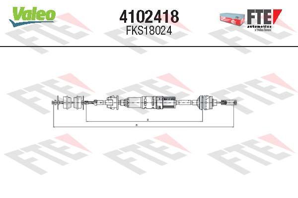 FTE Трос, управление сцеплением 4102418